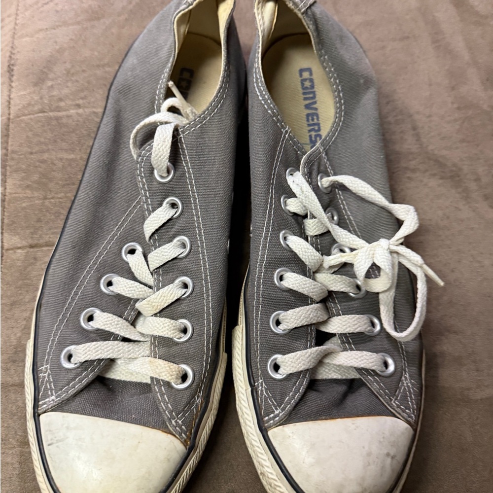 Converse Classic Gray and White Sneakers